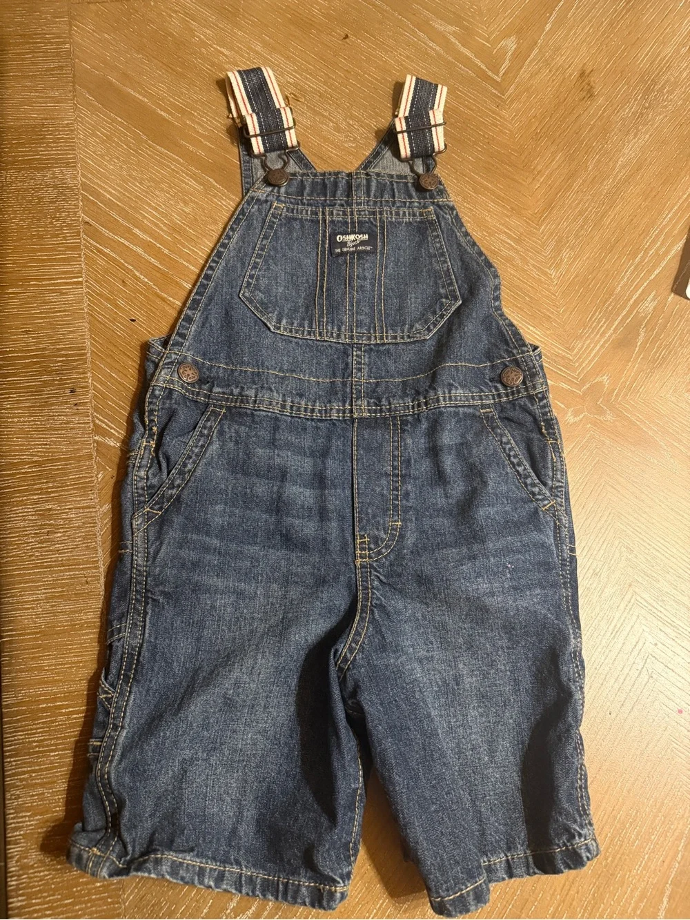 OshKosh B'Gosh Overalls Boys 5T Vestbak Denim USA Blue Cotton Casual Vintage